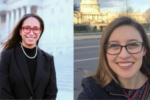 side-by-side headshots of Seneca Ransom '23 and Rachel Jenkins '16