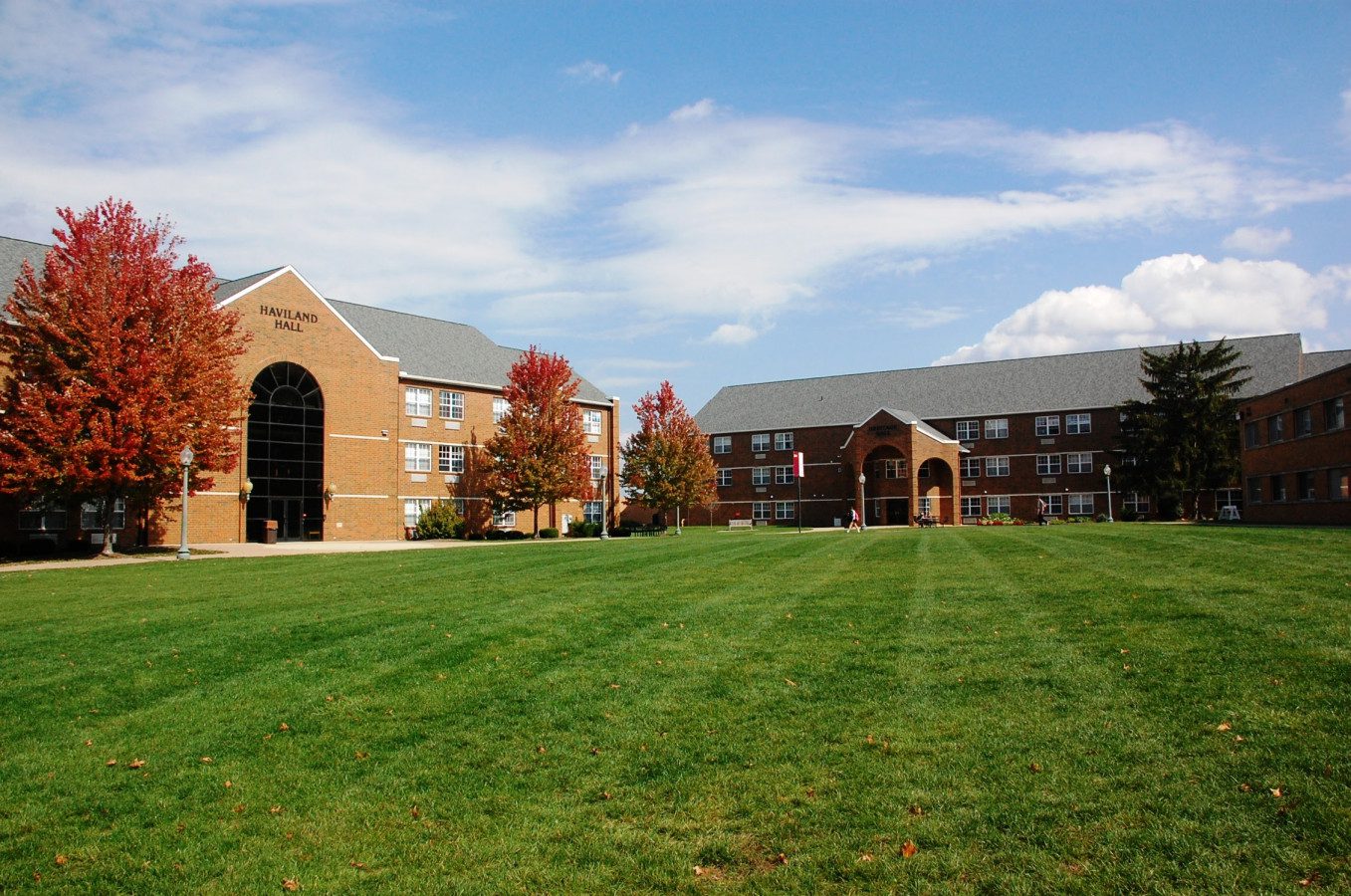 A landscape image showcasing the dorms at Malone