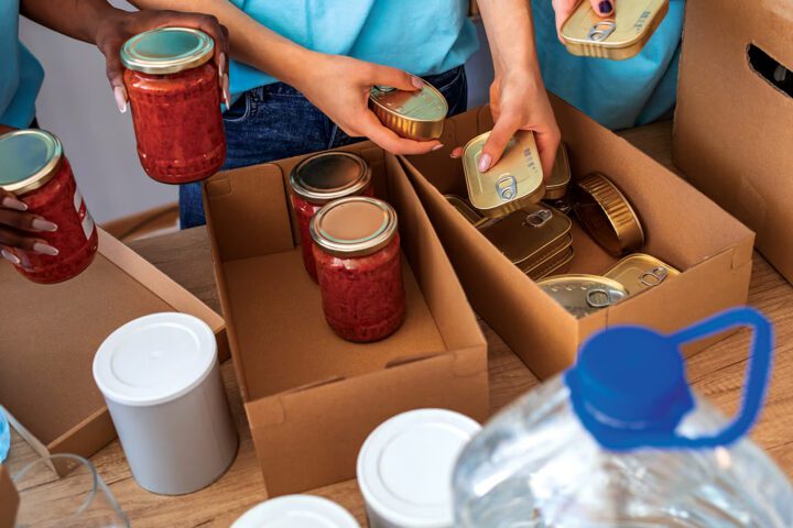 Students Packing Food